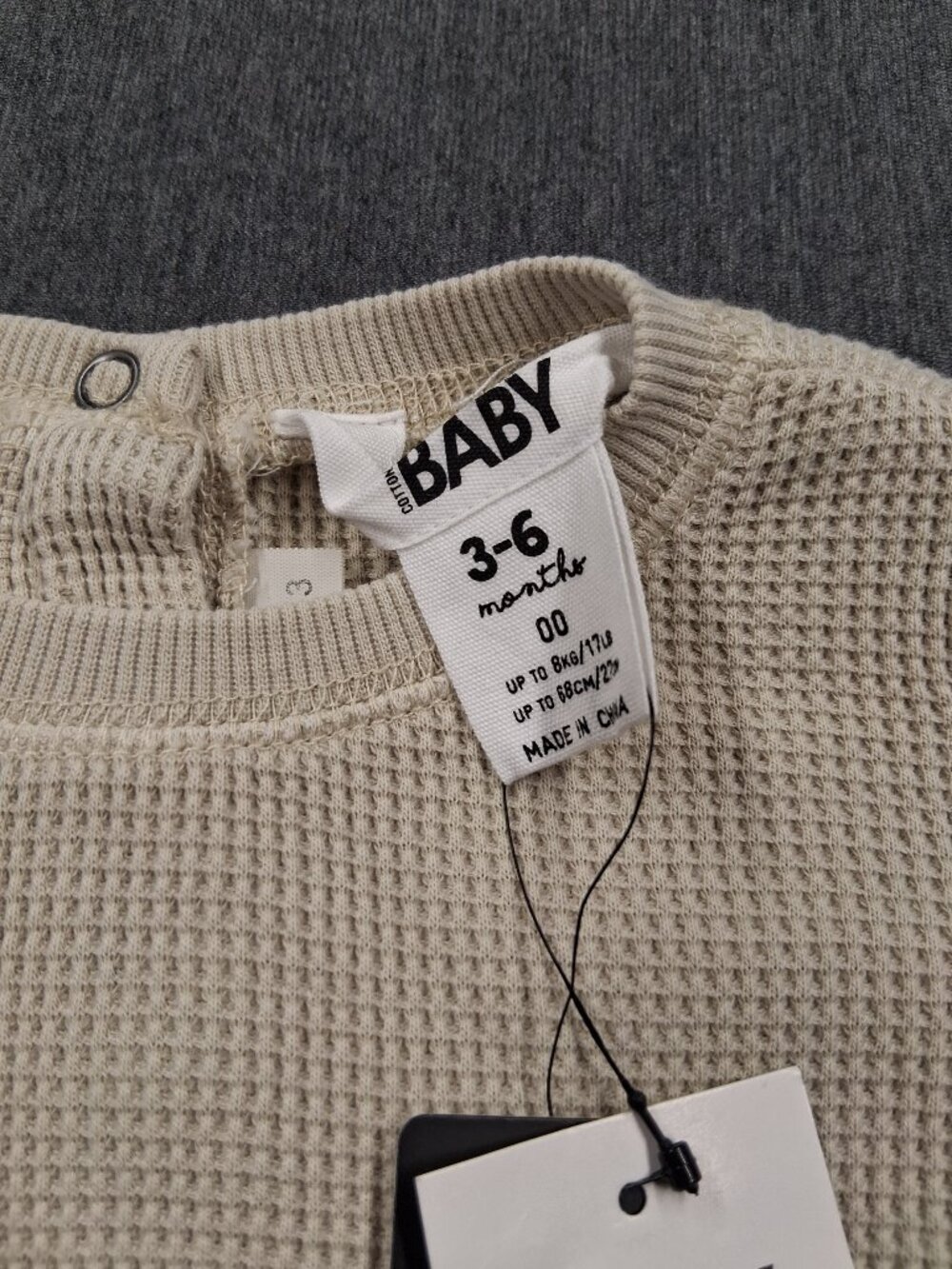 Boys shirt, Cotton on Baby, 3/6 months, tan, new with tags - Picture 3 of 7